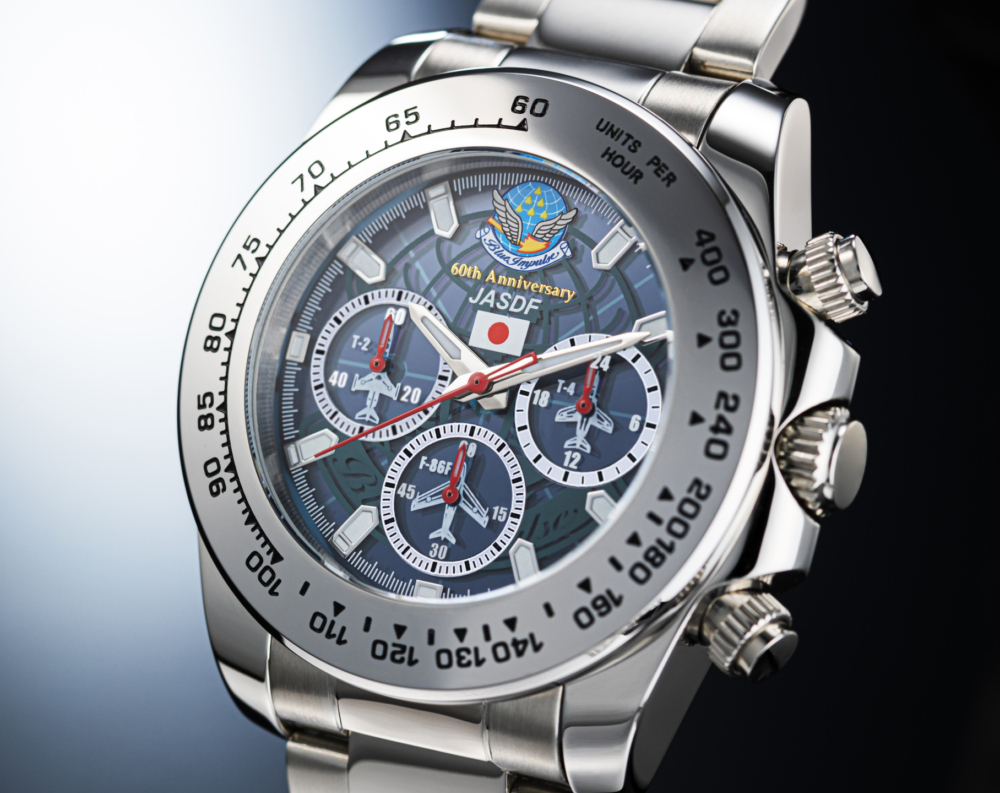 人気定番限定SALE︎美品︎ JASDF ブルーインパルス メンズ腕時計 クロノグラフ 航空自衛隊 時計